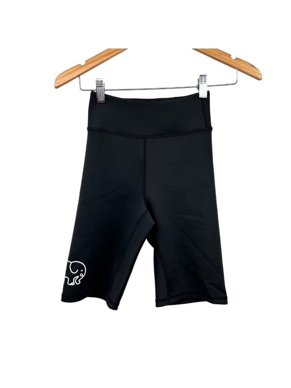 Ivory Ella Womens Bike Shorts Black/White Mid Rise Size XS